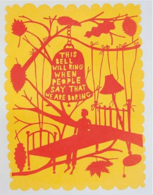 "This Bell Will Ring..." - Papercut von Rob Ryan