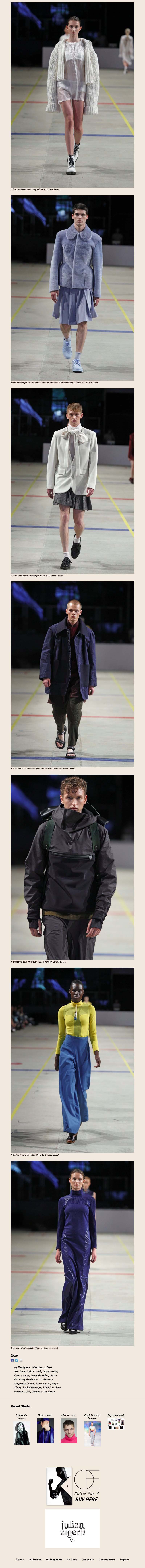 UDK's Modedesign Graduation Show - Œ Magazine