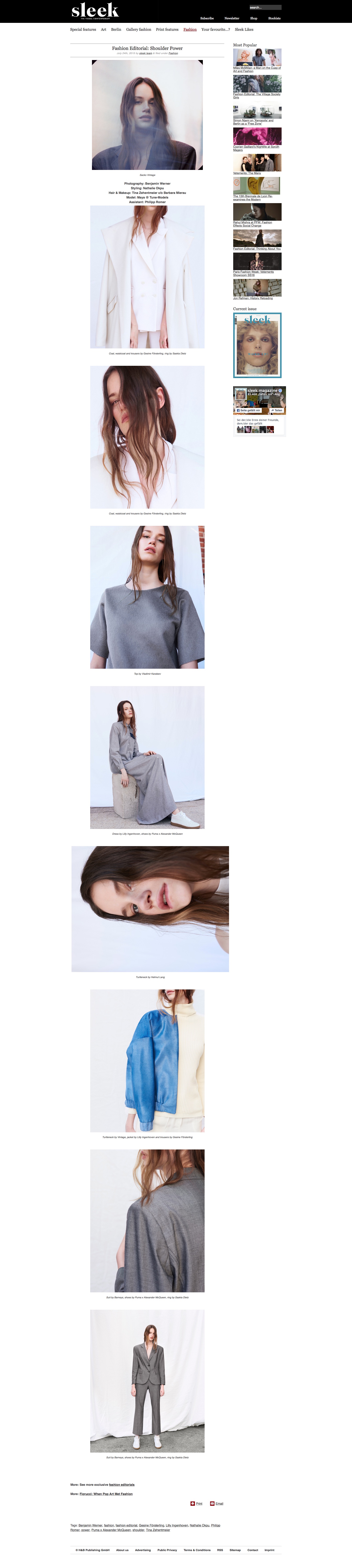 Fashion Editorial: Shoulder Power | sleek mag