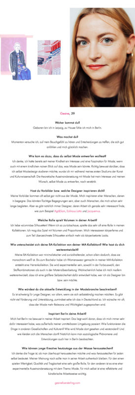 Anlässlich der heutigen offiziellen Eröffnung des Rundgangs der Universität der Künste, stellen wir dir sieben Studenten der UdK aus den Bereichen Illustration, Grafikdesign, Modedesign und Fotografie vor.